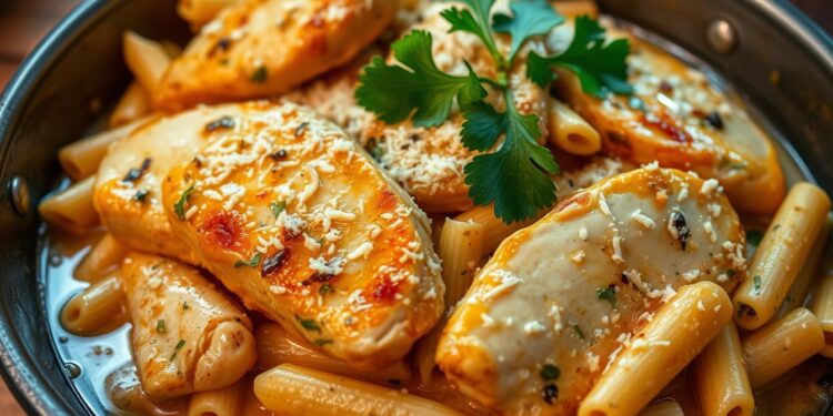 garlic parmesan chicken pasta